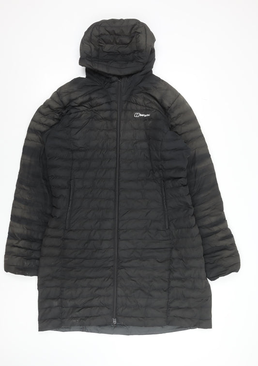 Berghaus Women's Black Long Hooded Puffer Coat Size 18
