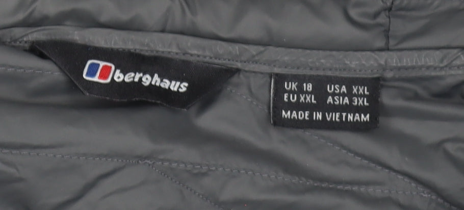 Berghaus Women's Black Long Hooded Puffer Coat Size 18