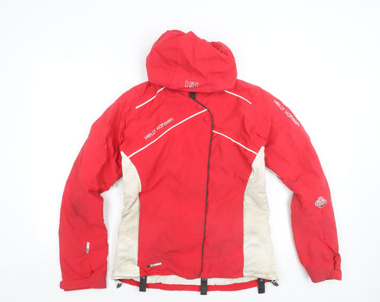 Helly Hansen Women's Red Ski Jacket S Waterproof Hooded Winter Coat