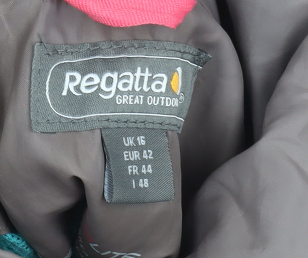 Regatta Women’s Brown Waterproof Hooded Rain Coat Jacket UK 16