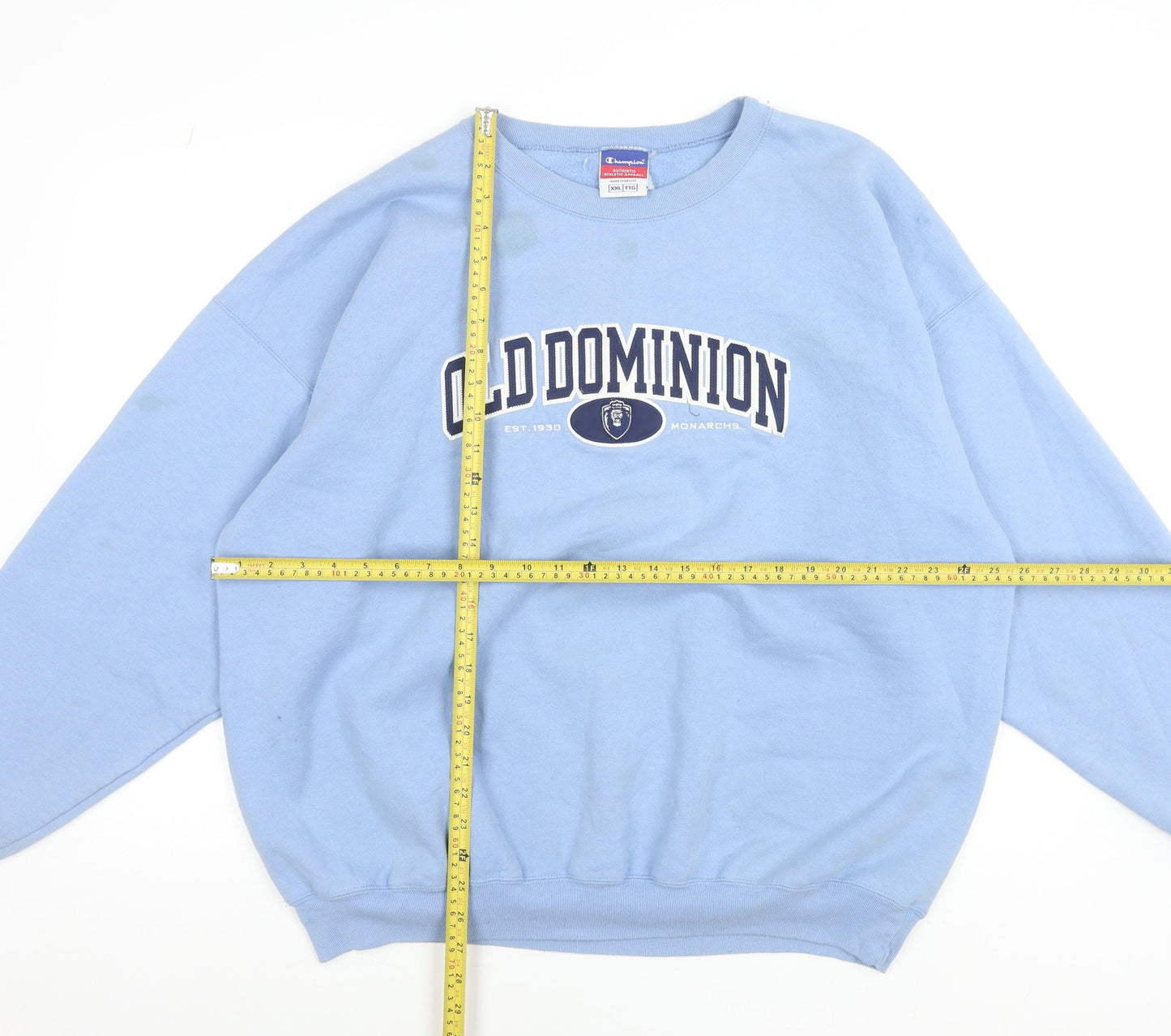 Champion Men's Blue 2XL Pullover Sweatshirt Old Dominion Graphic