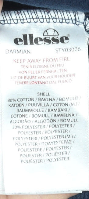 Ellesse Men’s Blue Pullover Hoodie XL Fleece Cotton Sportswear