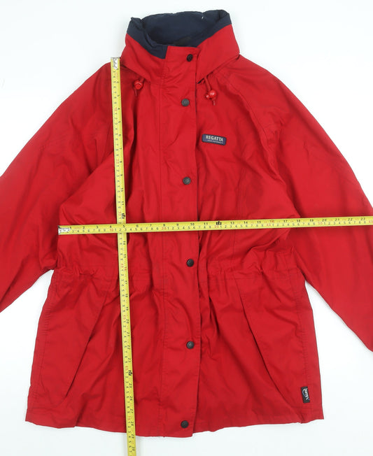 Regatta Women's Red Waterproof Outdoor Anorak Jacket UK 14