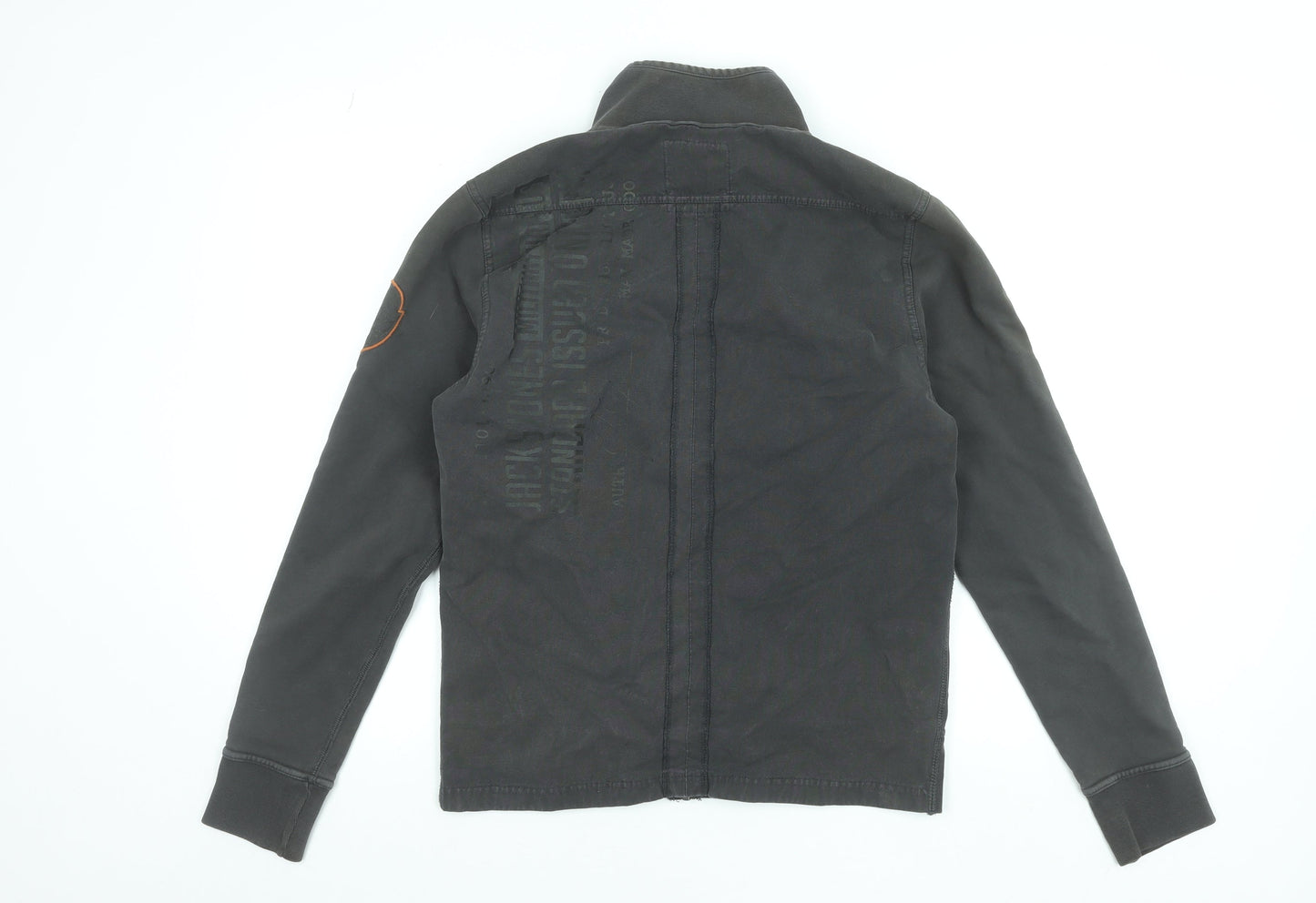 Jack & Jones Men's Black Cotton Button Cardigan Sweatshirt M