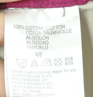 Diesel Womens Green Cotton Biker Jacket L Casual Zip Logo