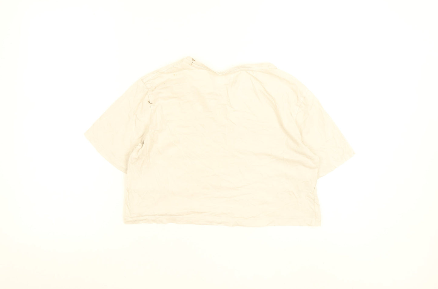 Puma Womens Beige Cropped T-Shirt Size 8 Casual Sports Tee