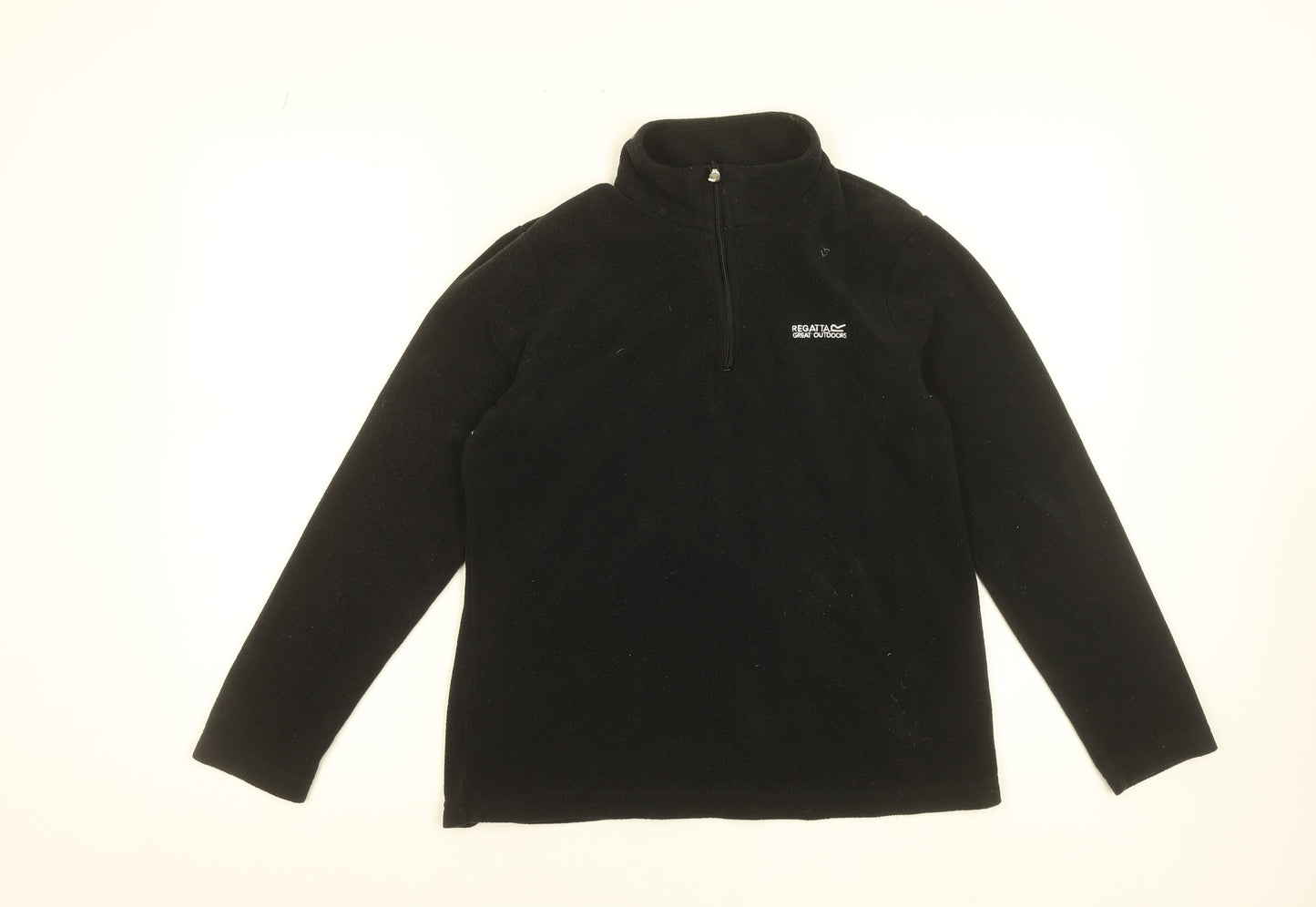 Regatta Black Fleece 1/4 Zip Sweatshirt Women's UK 12 Outdoor Warm Top