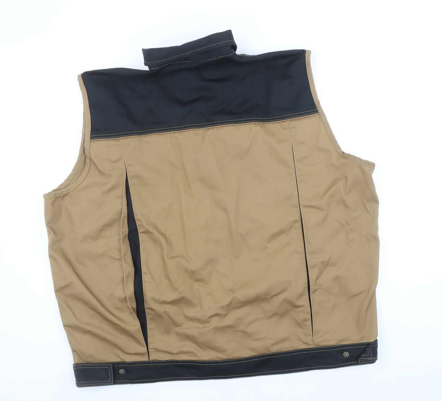 Dickies Men's Brown 2XL Workwear Bodywarmer Waistcoat with Zip Pockets