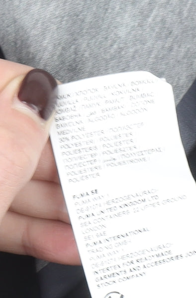 Puma Men's Black Small Full Zip Sports Hoodie Fleece