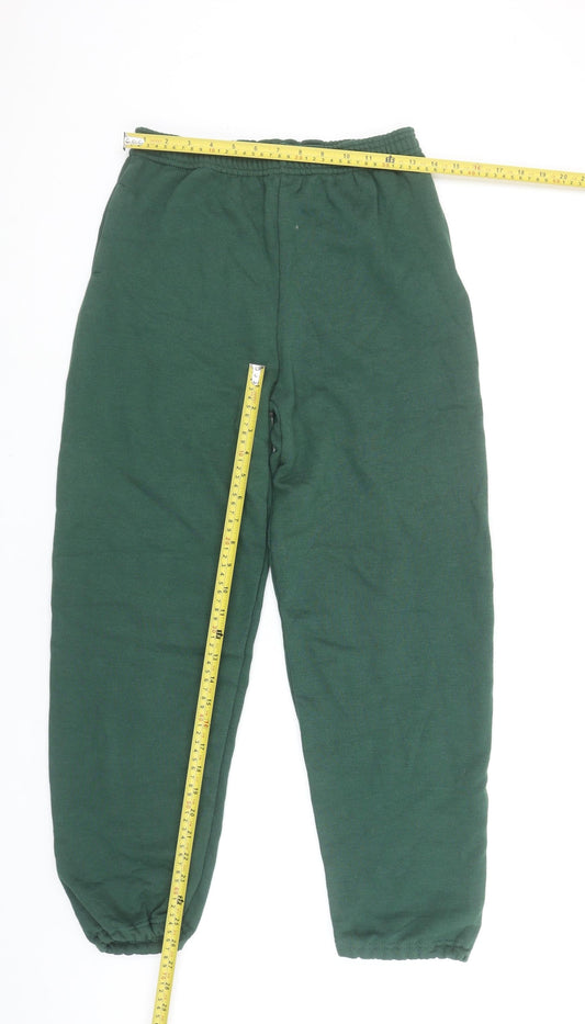 Russell Boys Green Sweatpants XXL Age 11-12 Elastic Waist Joggers