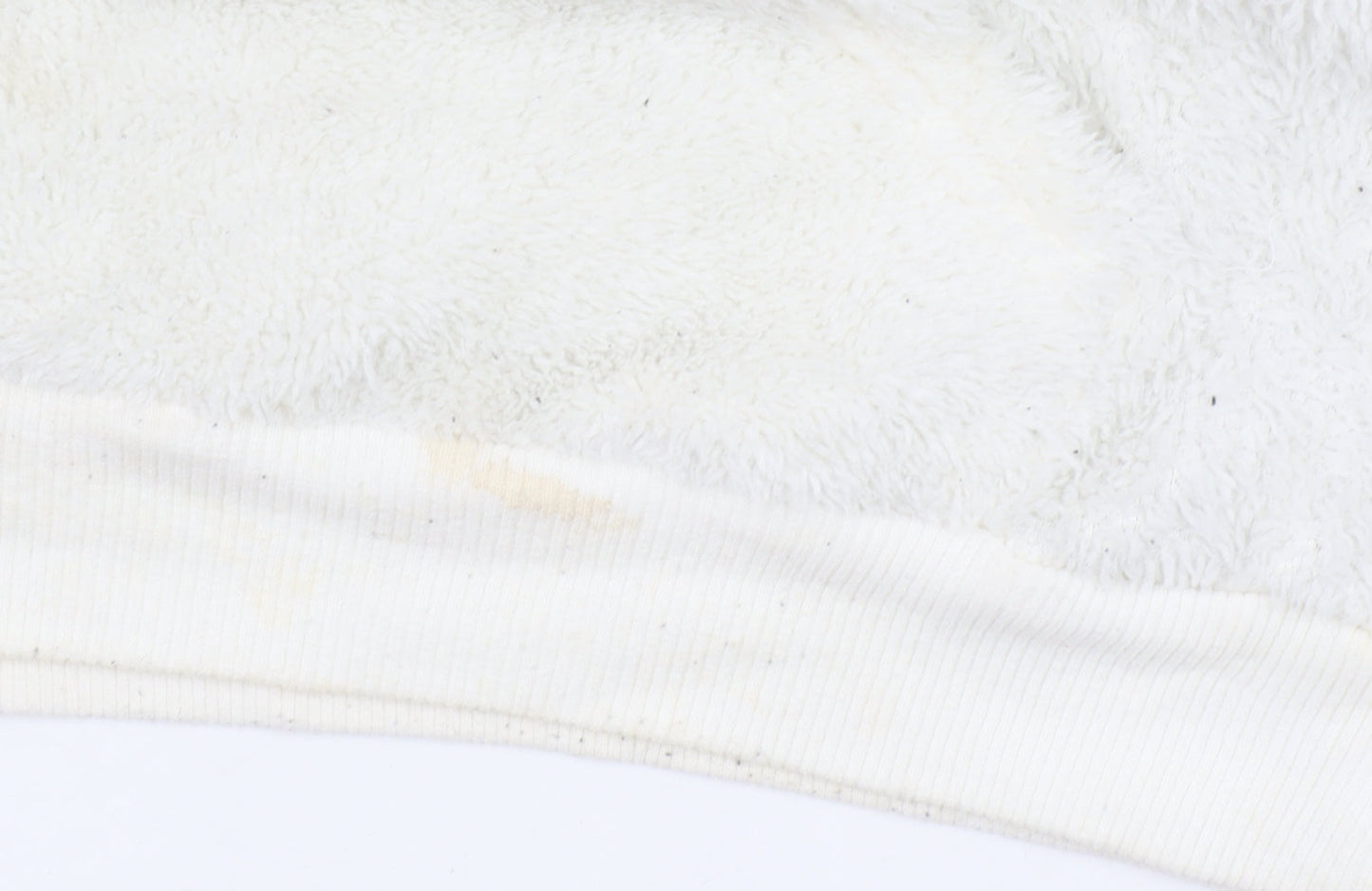 Additional view of boohooMAN Men's White Fleece Pullover Hoodie M Cartoon Graphic