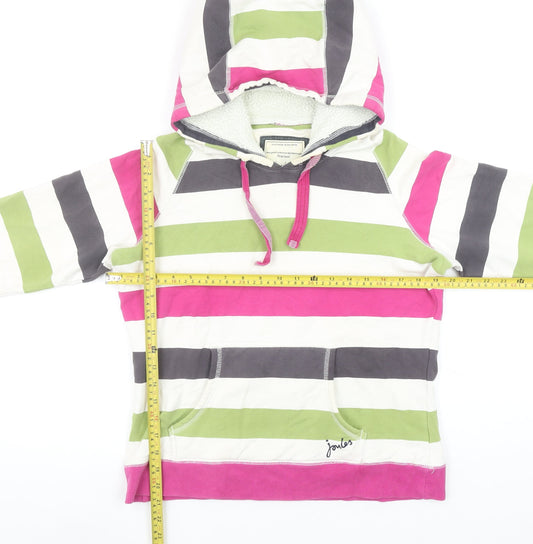 Joules Women's Multicoloured Striped Pullover Hoodie Size 12