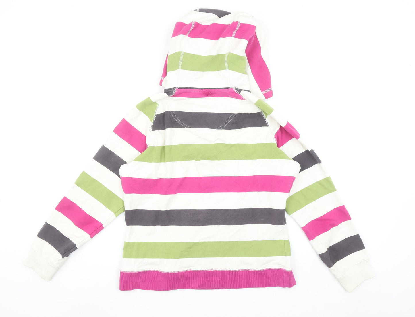 Joules Women's Multicoloured Striped Pullover Hoodie Size 12