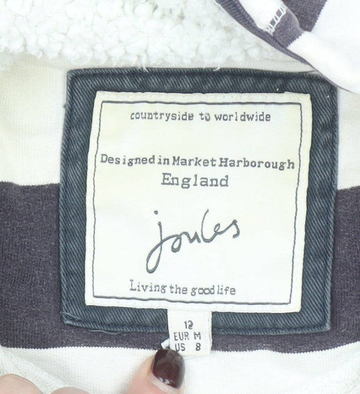 Joules Women's Multicoloured Striped Pullover Hoodie Size 12