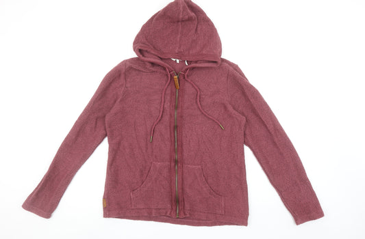 FatFace Women’s Pink Full Zip Hooded Cardigan Size 12
