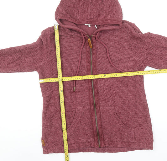 FatFace Women’s Pink Full Zip Hooded Cardigan Size 12