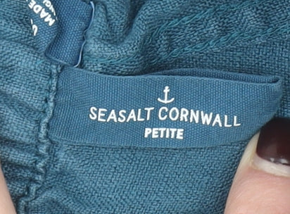 Seasalt Cornwall Women’s Blue Petite Linen Bermuda Shorts UK 22