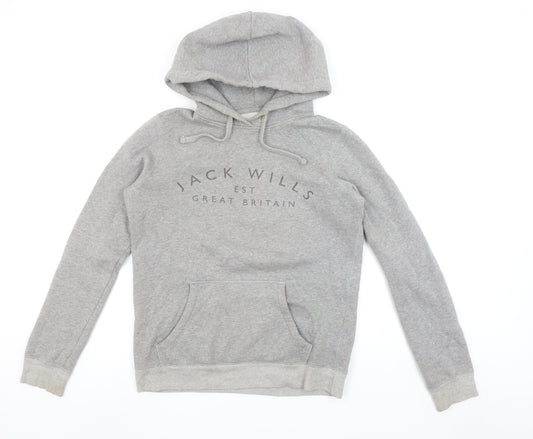Jack Wills Women's Grey Size 8 Pullover Hoodie Sweatshirt