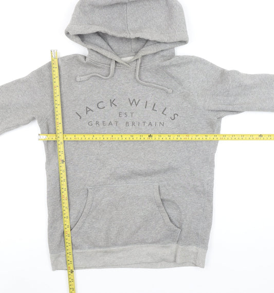 Jack Wills Women's Grey Size 8 Pullover Hoodie Sweatshirt