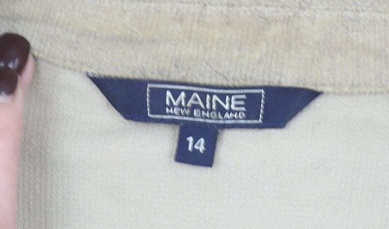Additional view of Maine New England Women's Beige Corduroy Blazer UK 14 Single Breasted Jacket
