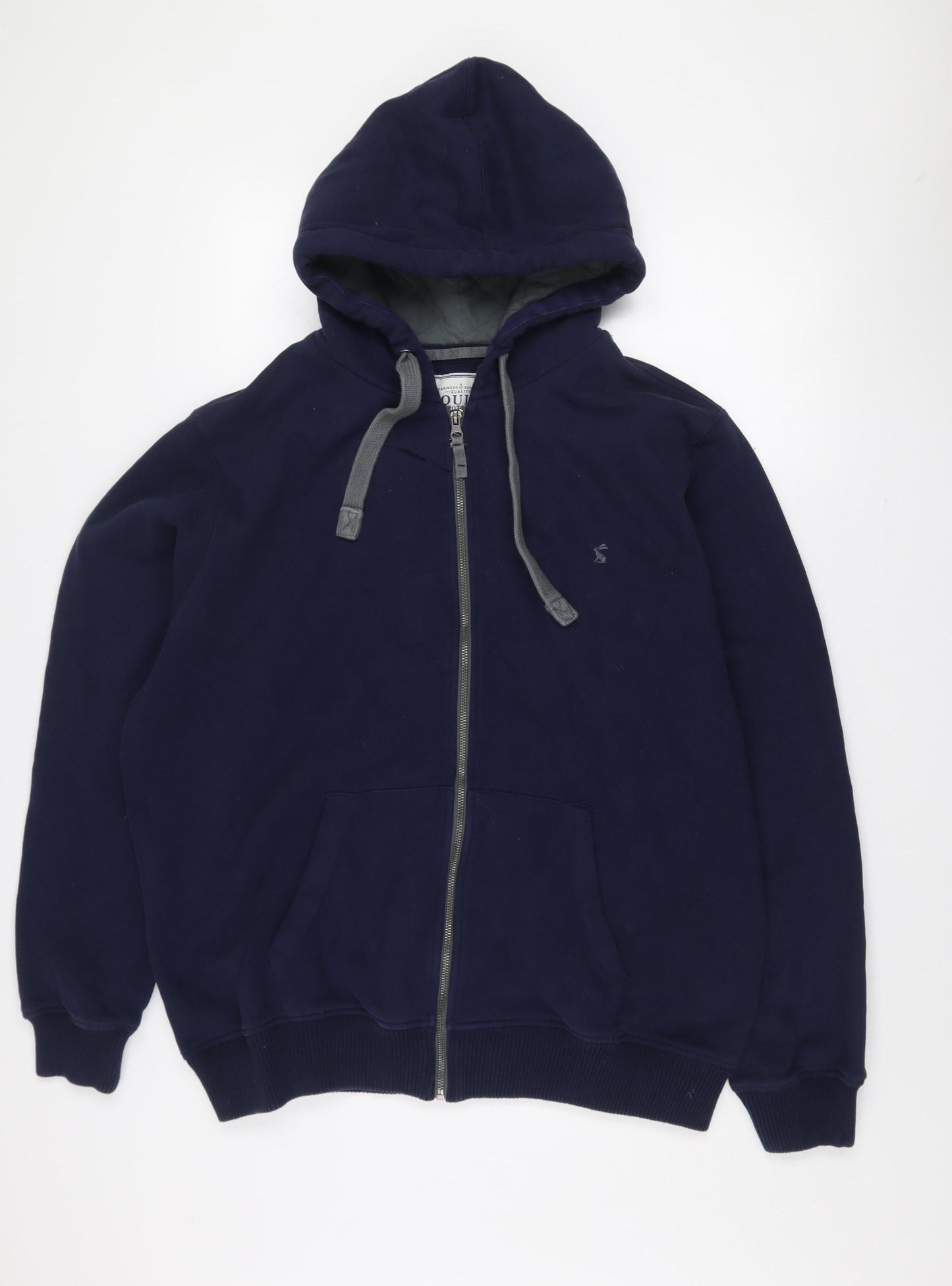 Joules Men's Blue 2XL Hooded Full Zip Lined Jacket