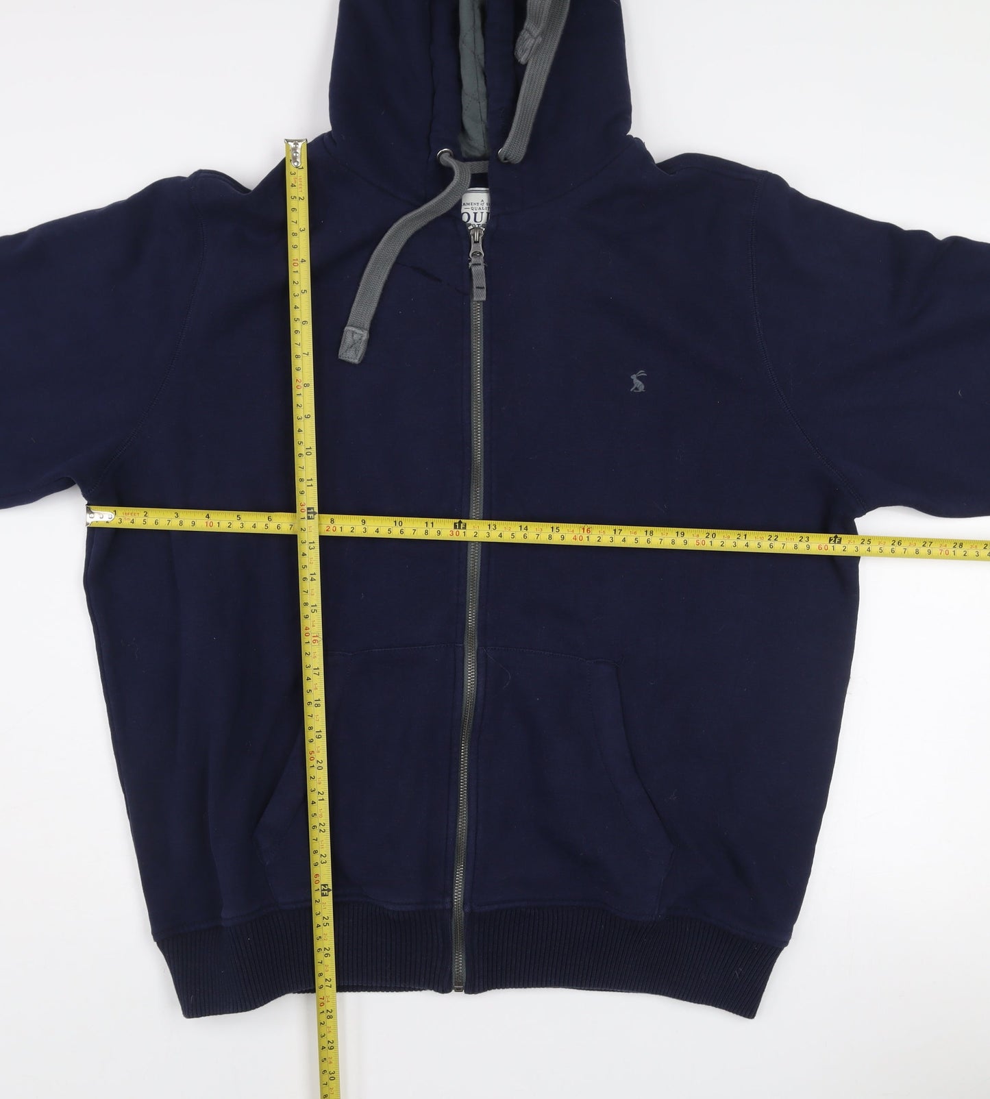 Joules Men's Blue 2XL Hooded Full Zip Lined Jacket