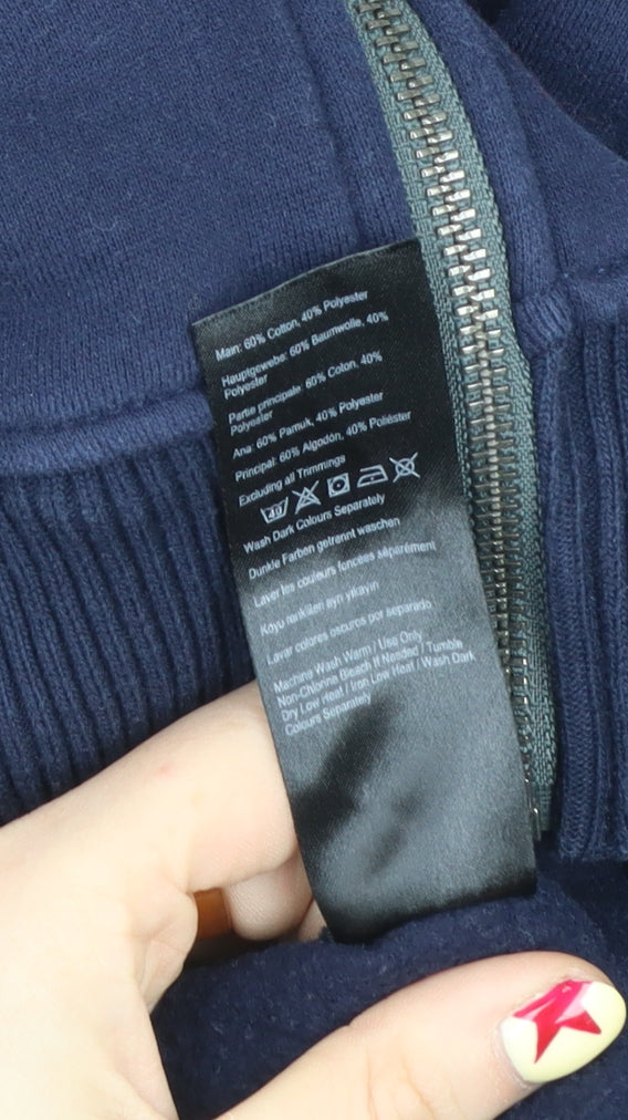 Joules Men's Blue 2XL Hooded Full Zip Lined Jacket