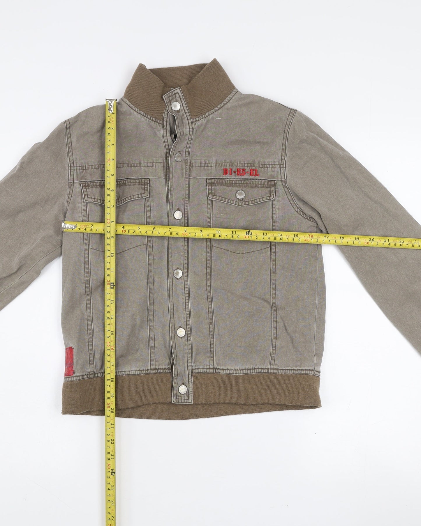 Diesel Teens Brown Cotton Bomber Jacket Size 11 Casual Style