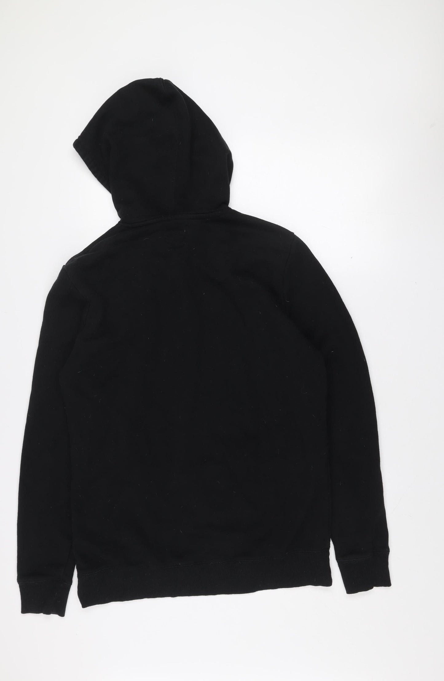 Champion Men's Black Pullover Hoodie L Graphic Logo Fleece Sweatshirt