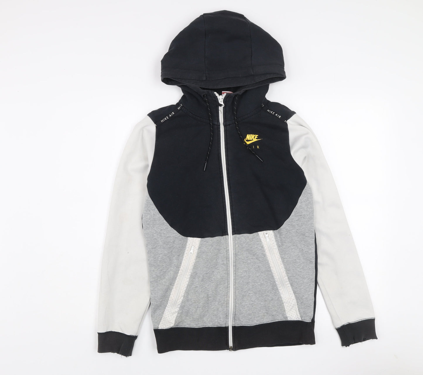 Nike Men’s XS Black Grey White Full Zip Hooded Jacket