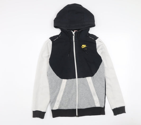Nike Men’s XS Black Grey White Full Zip Hooded Jacket