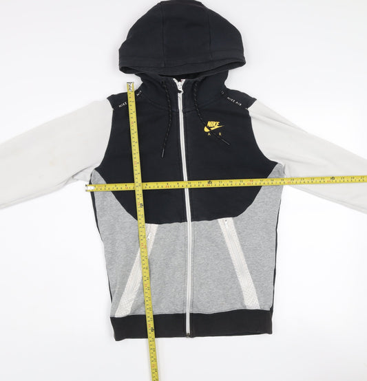 Nike Men’s XS Black Grey White Full Zip Hooded Jacket