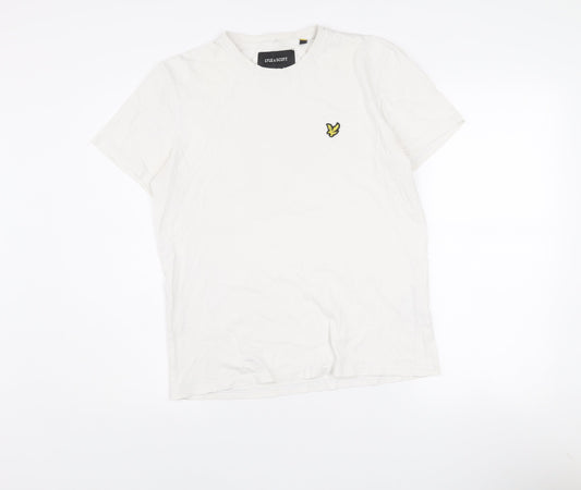 Lyle & Scott Men's White Cotton Crew Neck Short Sleeve T-Shirt Size S