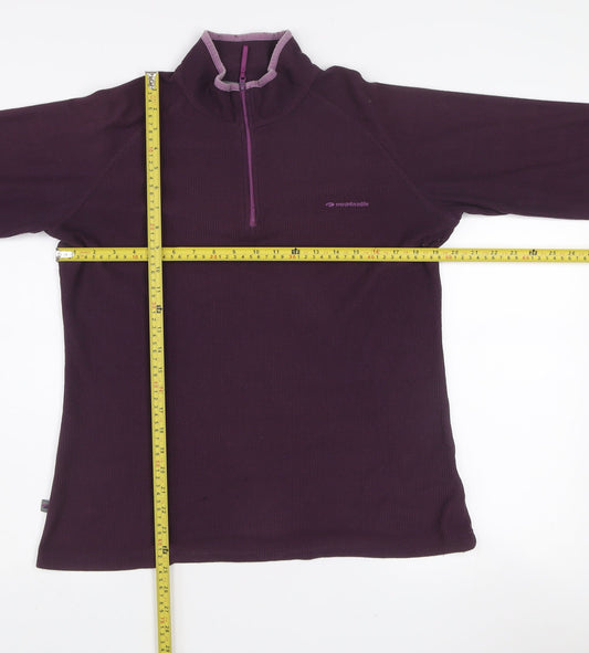 Mountain Life Women's Purple Size 14 1/4 Zip Fleece Sweatshirt