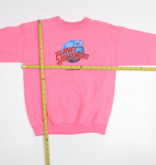 Planet Hollywood Pink Crew Neck Sweatshirt Women XL London Graphic