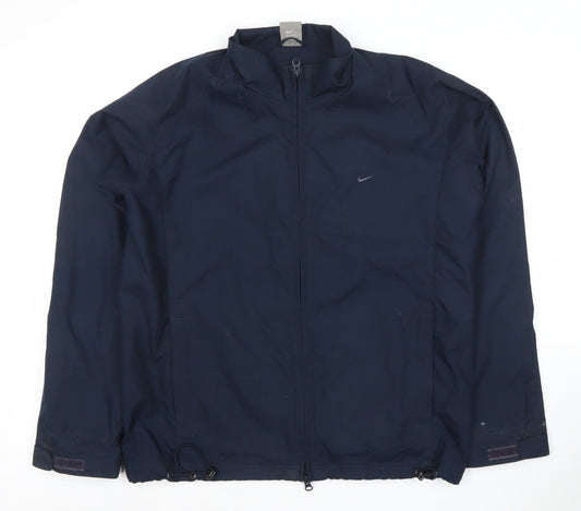 Nike Men's Blue Windbreaker Jacket Size M Lightweight Sportswear