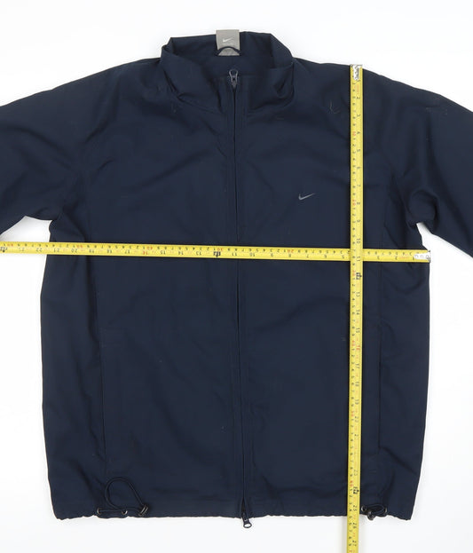 Nike Men's Blue Windbreaker Jacket Size M Lightweight Sportswear