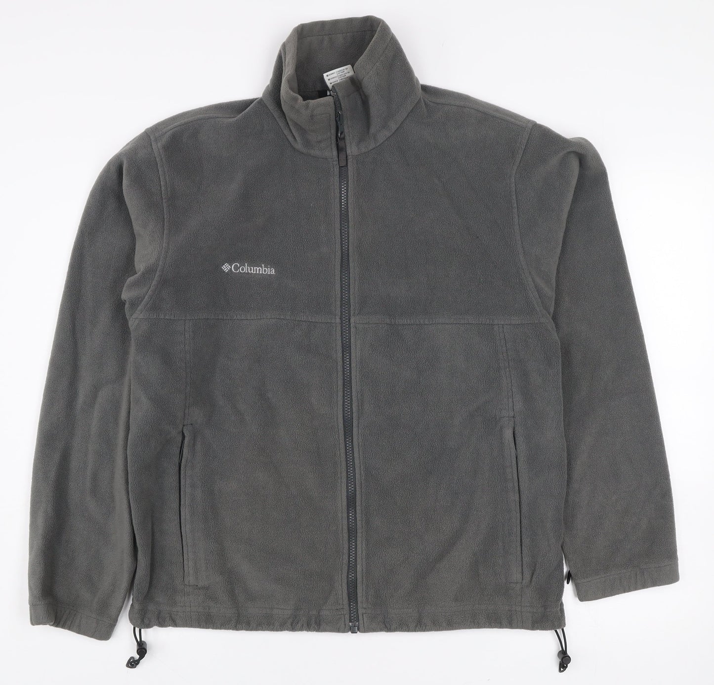 Columbia Men's Grey Full Zip Fleece Jacket Size M Outdoor Hiking