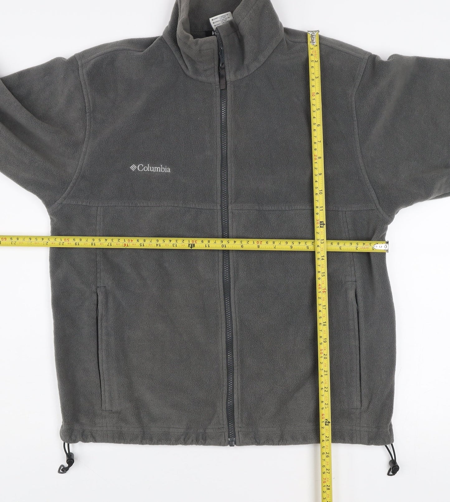 Columbia Men's Grey Full Zip Fleece Jacket Size M Outdoor Hiking