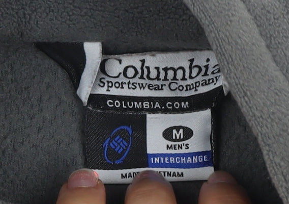 Columbia Men's Grey Full Zip Fleece Jacket Size M Outdoor Hiking