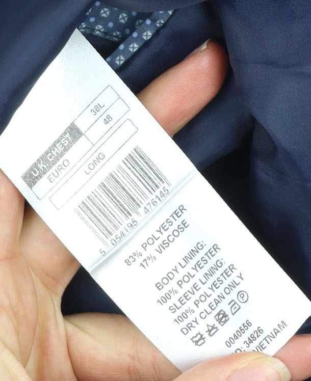 Additional view of Red Herring Men's Navy Blue 38L Slim Fit Two-Button Blazer