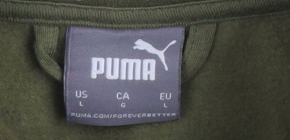 Puma Men's Green Full Zip Sweatshirt L Sports Jacket