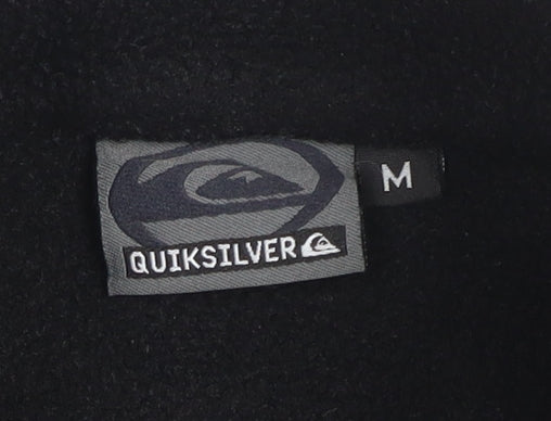 Quiksilver Mens Black Fleece 1/4 Zip Pullover Sweatshirt M