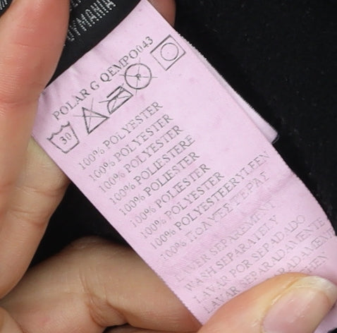 Quiksilver Mens Black Fleece 1/4 Zip Pullover Sweatshirt M