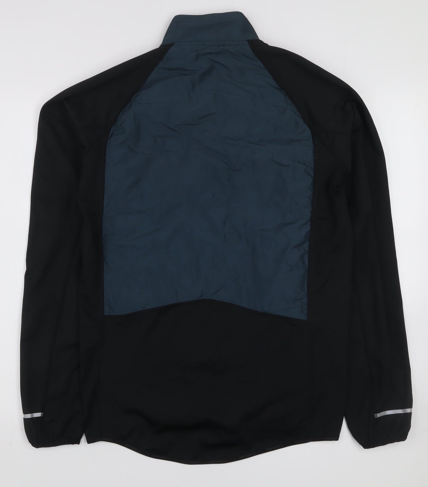 New Balance Men's Black Blue Windbreaker Jacket S Reflective Sportswear
