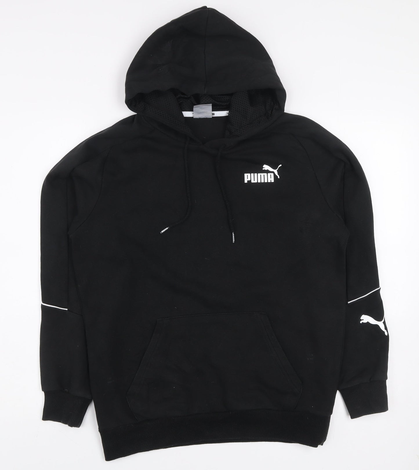 Puma Men's Black Pullover Hoodie Size S Logo Sportswear