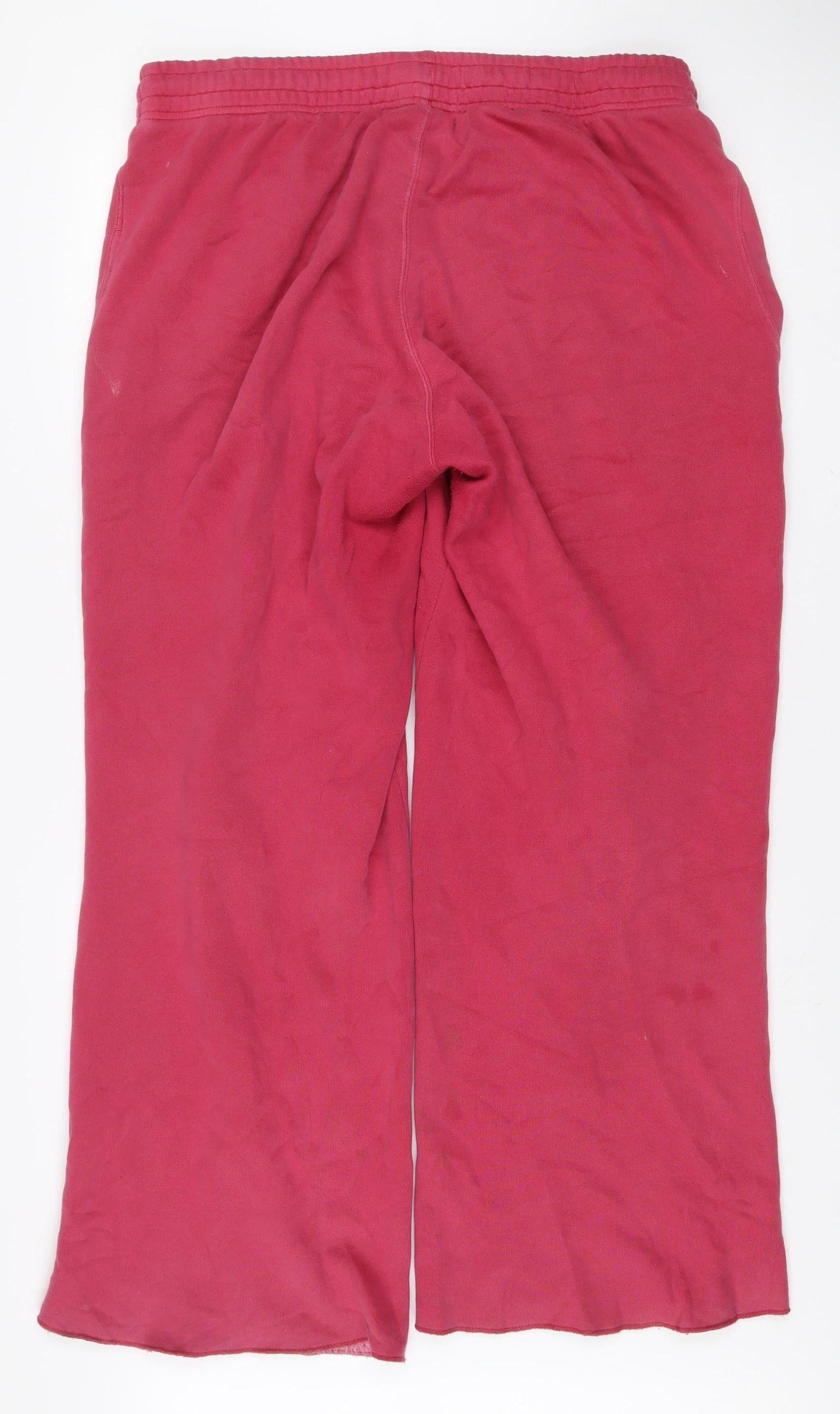 Superdry Womens Pink Fleece Sweatpants Size 16 Regular Fit