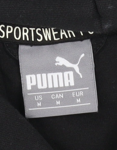 Puma Men's Black Full Zip Hoodie Size M Sportswear Sweatshirt