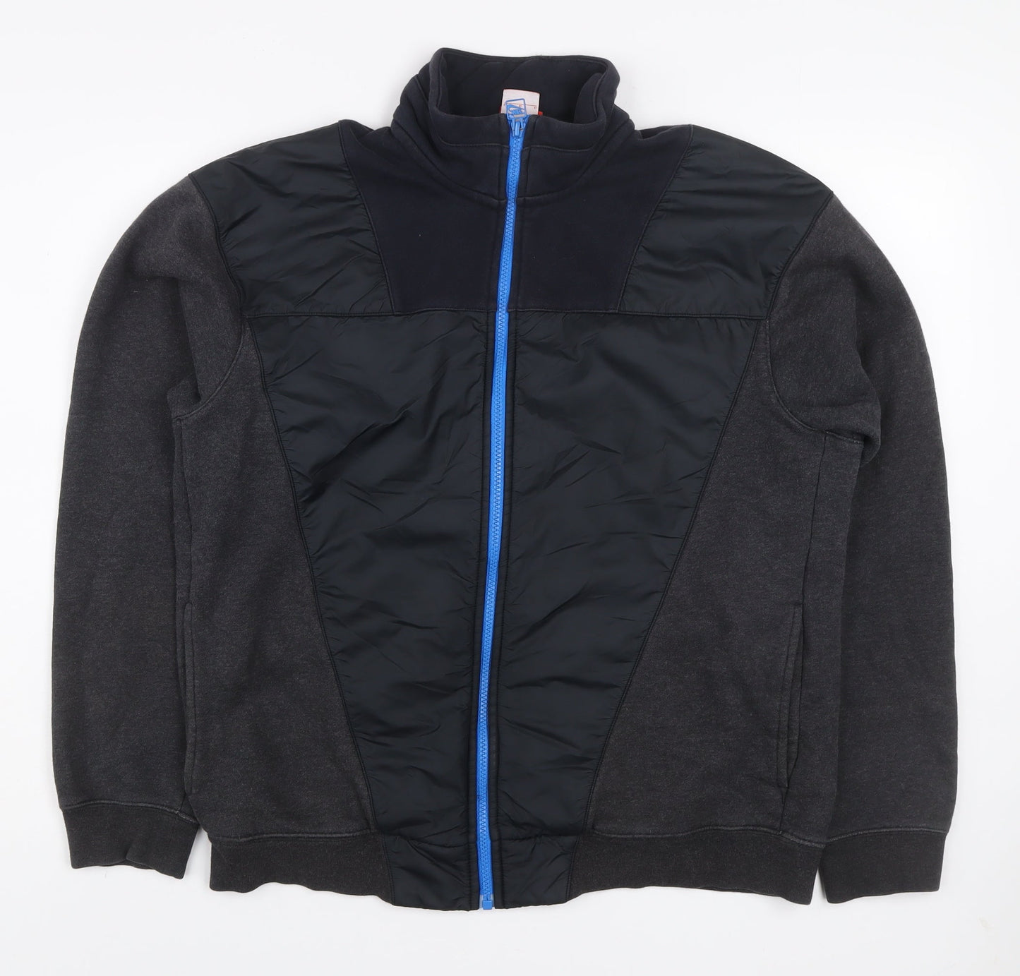 Nike Men’s Black Full Zip Sports Jacket Size L Cotton Blend