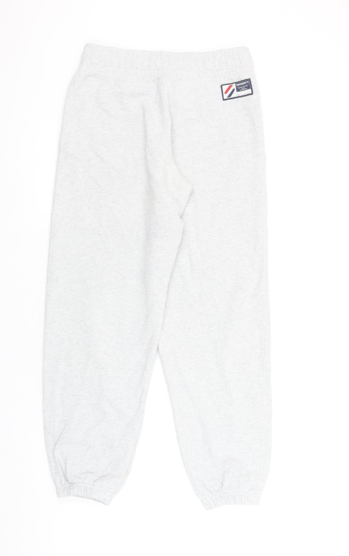 Superdry Women’s Grey Cotton Jogger Trousers UK 8 Regular Fit